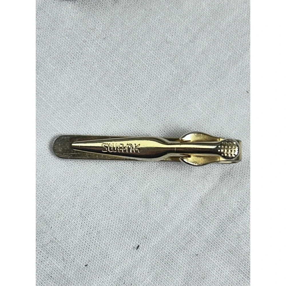 Vtg Cufflinks And Tie Bars Lot Gold And Silver Tone x9